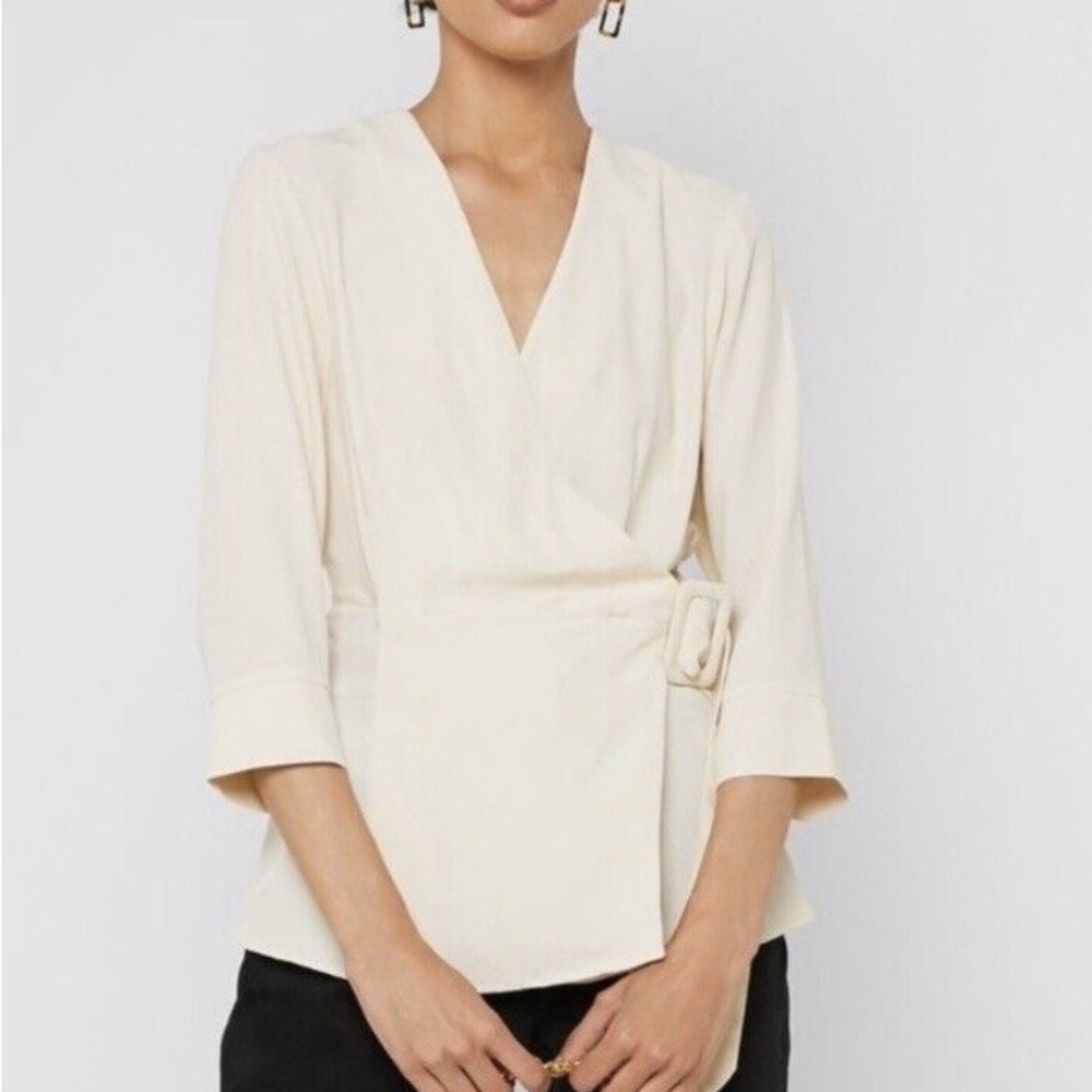 Topshop blouse with buckle! Size 8!